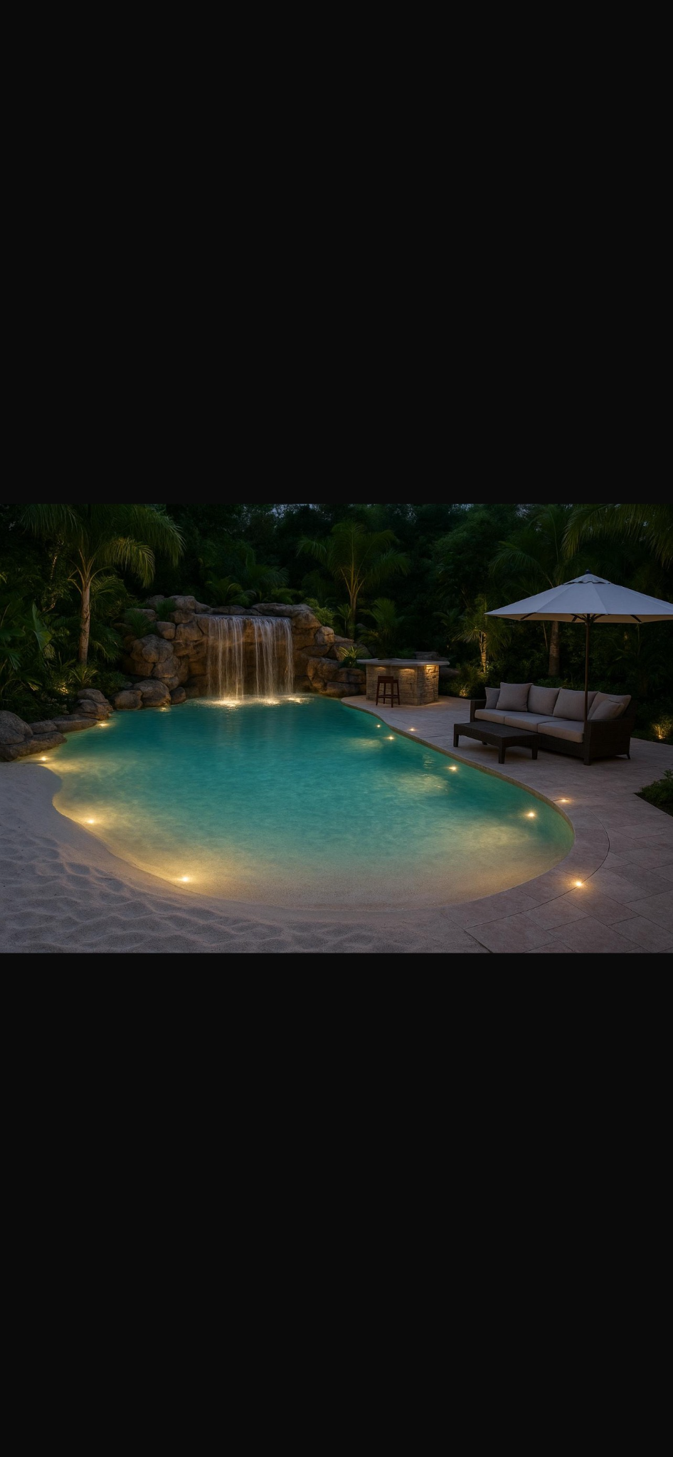 Piscine lagon personnalisée